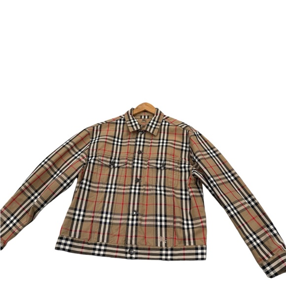 Supreme Burberry Denim Trucker Jacket - Picture 1 of 6